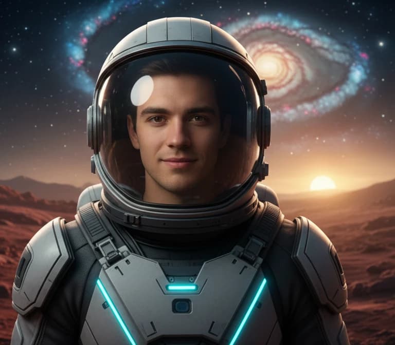Astronaut on Mars — ToonlyAI