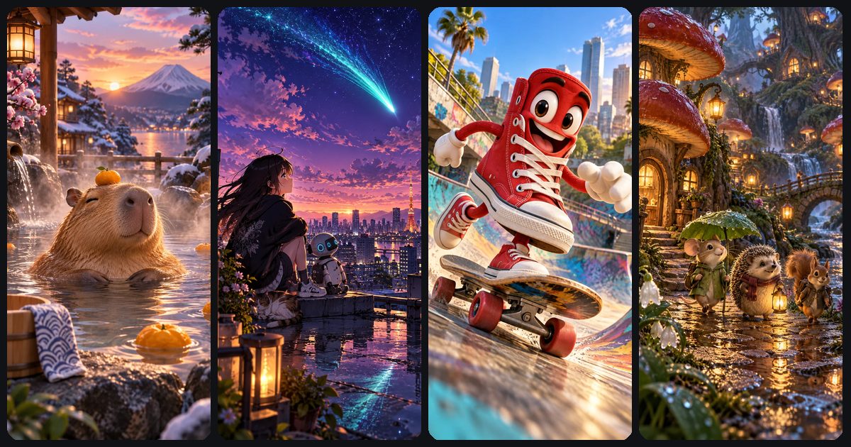 Collage of vertical AI video story covers sized for TikTok, Instagram Reels and YouTube Shorts