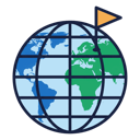 SaaS World Map logo